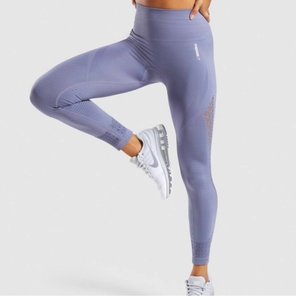 Gymshark leggings Energy + Seamless edition - color Steel Blue
